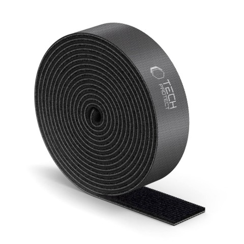 
Kabelių organizatorius su lipnia juosta „Velcro“ 3 m - juoda
