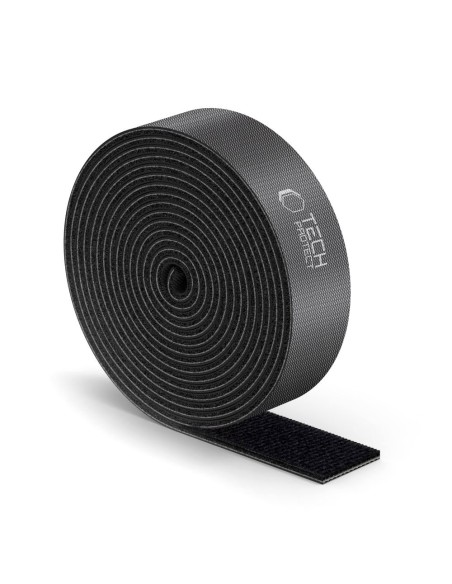 
Kabelių organizatorius su lipnia juosta „Velcro“ 3 m - juoda
