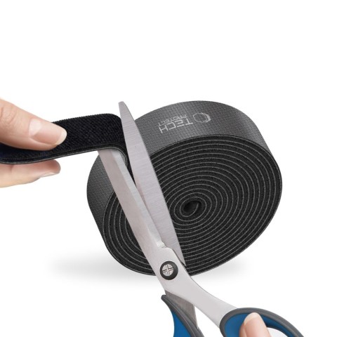
Kabelių organizatorius su lipnia juosta „Velcro“ 3 m - juoda
