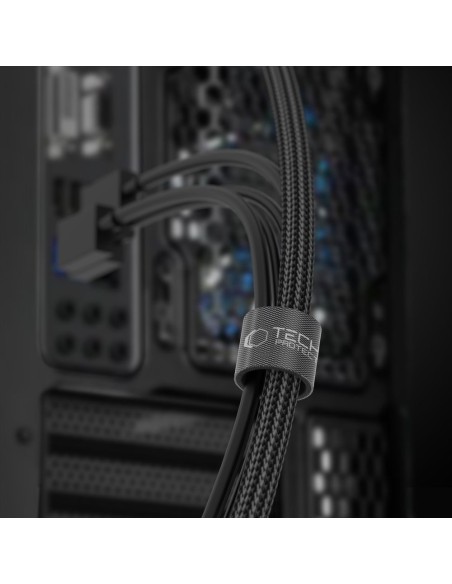 
Kabelių organizatorius su lipnia juosta „Velcro“ 3 m - juoda
