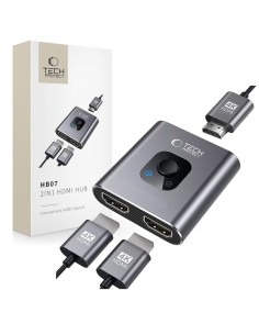 
ŠAKOTOJO adapteris 2in1 HDMI 4K 60HZ - pilkas
