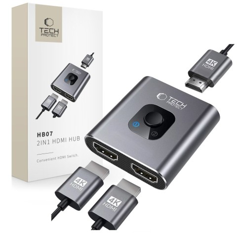 
ŠAKOTOJO adapteris 2in1 HDMI 4K 60HZ - pilkas
