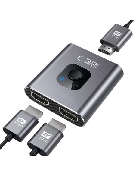 
ŠAKOTOJO adapteris 2in1 HDMI 4K 60HZ - pilkas
