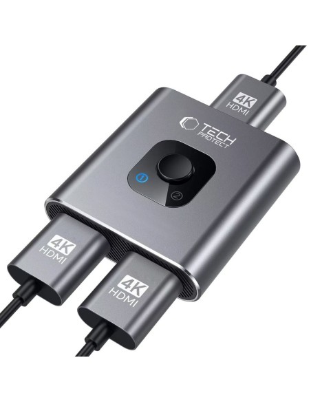 
ŠAKOTOJO adapteris 2in1 HDMI 4K 60HZ - pilkas
