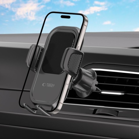 
V8 automobilio išmaniojo telefono laikiklis prietaisų skydeliui, priekiniam stiklui, oro išleidimo angai - juodas
