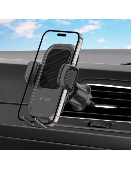 
V8 automobilio išmaniojo telefono laikiklis prietaisų skydeliui, priekiniam stiklui, oro išleidimo angai - juodas
