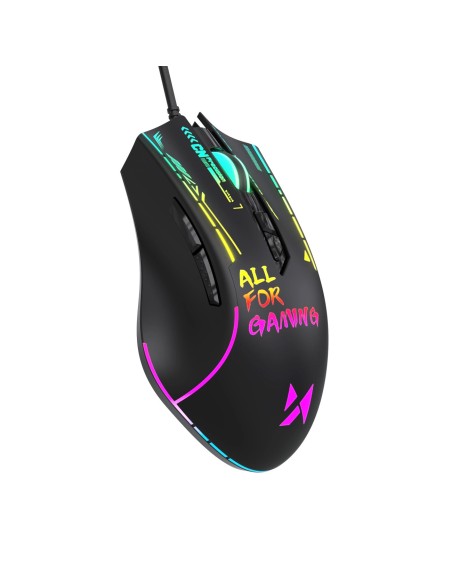 
Laidinė optinė žaidimų pelė, su foniniu apšvietimu, 7 mygtukais, 7200 DPI RGB - juoda
