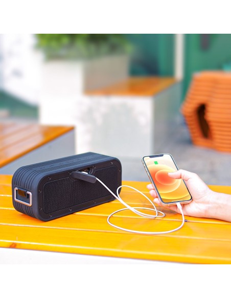 Force X vandeniui atspari belaidė Bluetooth kolonėlė 60W su Powerbank juoda Force X vandeniui atspari belaidė Bluetooth kolonėlė 60W su Powerbank juoda