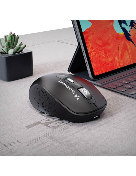 
Belaidė ergonomiška pelė, 6 mygtukai, „Bluetooth“, 1600 DPI - juoda
