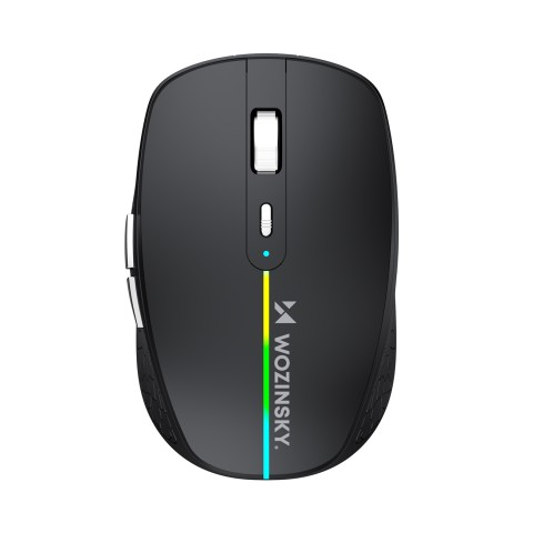 
Belaidė 6 mygtukų „Bluetooth“ 1600 DPI RGB apšviesta pelė – juoda
