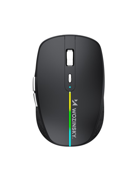 
Belaidė 6 mygtukų „Bluetooth“ 1600 DPI RGB apšviesta pelė – juoda
