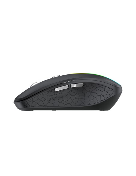 
Belaidė 6 mygtukų „Bluetooth“ 1600 DPI RGB apšviesta pelė – juoda
