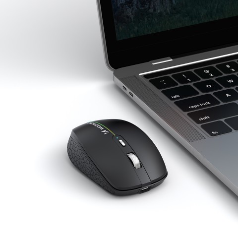 
Belaidė 6 mygtukų „Bluetooth“ 1600 DPI RGB apšviesta pelė – juoda
