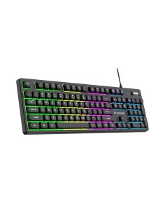 
Apšviesta membraninė klaviatūra su RGB žaidimų slinkties ratuku - juoda
