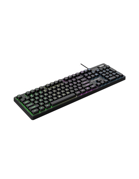 
Apšviesta membraninė klaviatūra su RGB žaidimų slinkties ratuku - juoda
