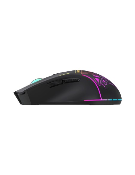 
Belaidė optinė žaidimų pelė su įkraunama baterija ir RGB apšvietimu, 3200 DPI - juoda
