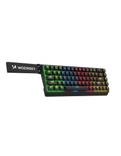
USB-A RGB mechaninė žaidimų klaviatūra su foniniu apšvietimu - juoda
