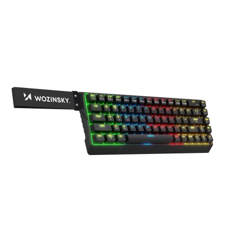 
USB-A RGB mechaninė žaidimų klaviatūra su foniniu apšvietimu - juoda
