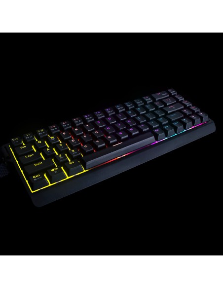 
USB-A RGB mechaninė žaidimų klaviatūra su foniniu apšvietimu - juoda
