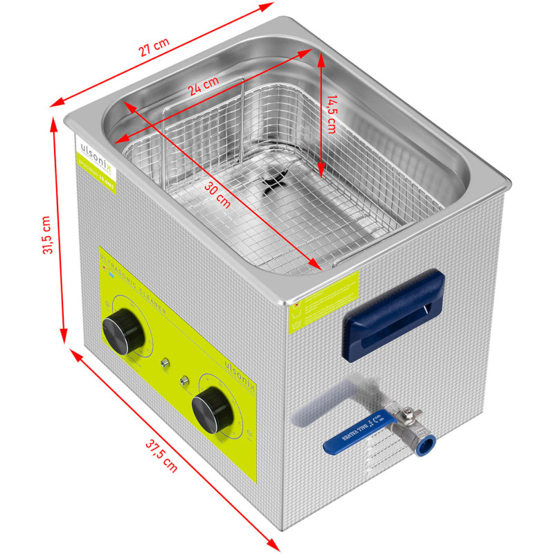 Skalbyklė ultragarsinis vonios valytuvas 10 l 240 W