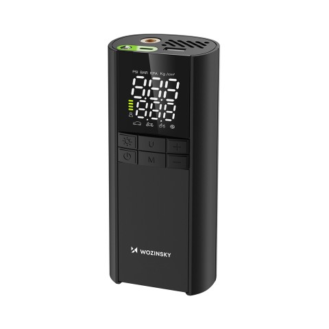 
Kompresorius, elektrinis siurblys, išorinė baterija, žibintuvėlis, 150 PSI, 8000mAh - juodas
