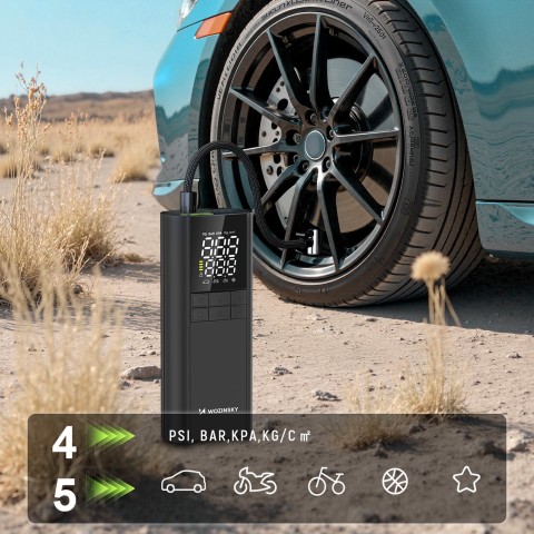 
Kompresorius, elektrinis siurblys, išorinė baterija, žibintuvėlis, 150 PSI, 8000mAh - juodas
