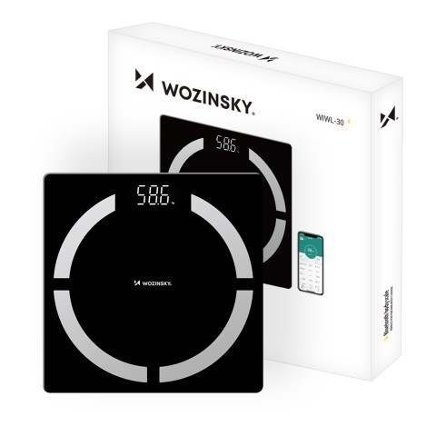 
Išmaniosios analitinės vonios svarstyklės su „Bluetooth“ 180 kg – juodos
