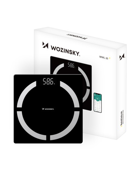 
Išmaniosios analitinės vonios svarstyklės su „Bluetooth“ 180 kg – juodos
