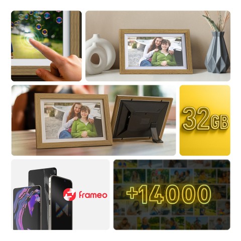 
10,1 colio skaitmeninis nuotraukų rėmelis su „Frameo“ programėle, 32 GB – šviesiai rudas
