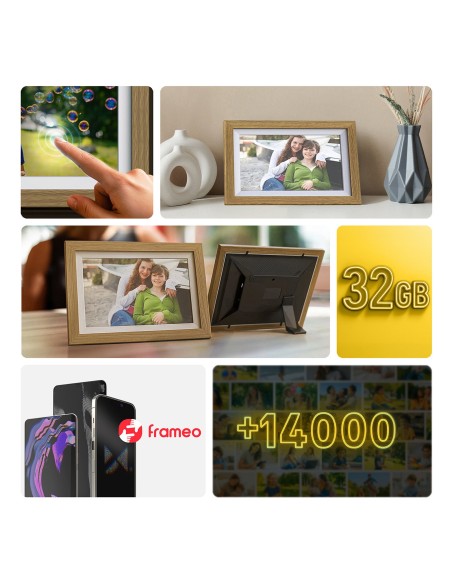 
10,1 colio skaitmeninis nuotraukų rėmelis su „Frameo“ programėle, 32 GB – šviesiai rudas
