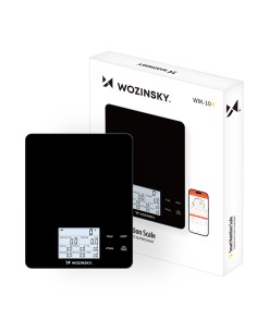 
Išmaniosios virtuvės svarstyklės su ekranu ir „Bluetooth“ programėle, 10 kg – juodos
