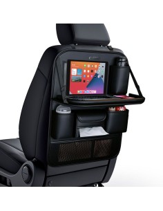 
Automobilio sėdynės organizatorius su lentyna ir kišenėmis - juodas
