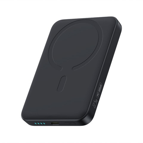 
„EnerFill FM11 Ultra-Mini MagSafe“ išorinė baterija, 10000 mAh, 22,5 W, su USB-C laidu – juoda
