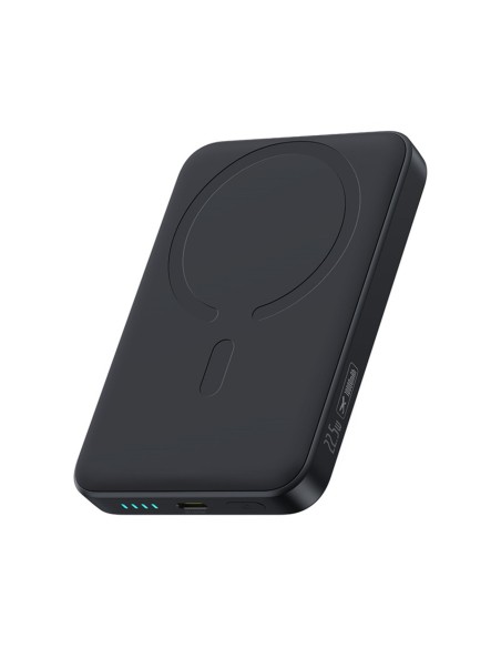 
„EnerFill FM11 Ultra-Mini MagSafe“ išorinė baterija, 10000 mAh, 22,5 W, su USB-C laidu – juoda

