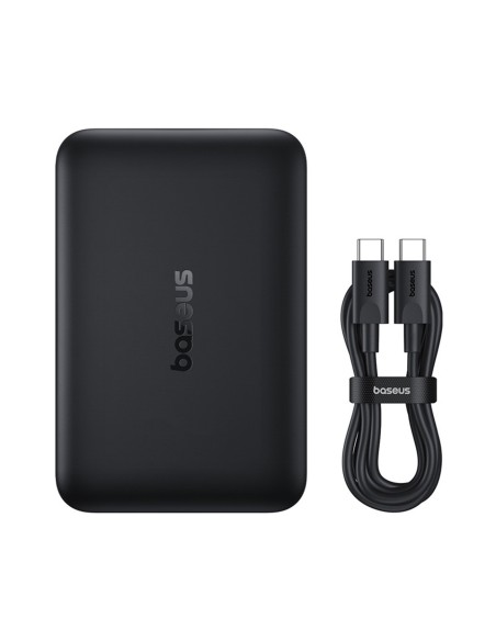 
„EnerFill FM11 Ultra-Mini MagSafe“ išorinė baterija, 10000 mAh, 22,5 W, su USB-C laidu – juoda
