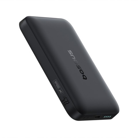 
„EnerFill FM11 Ultra-Mini MagSafe“ išorinė baterija, 10000 mAh, 22,5 W, su USB-C laidu – juoda
