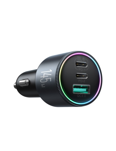 
USB-A USB-C automobilinis įkroviklis su 145 W laidu – tamsiai pilkas
