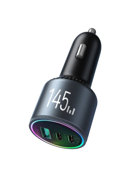 
USB-A USB-C automobilinis įkroviklis su 145 W laidu – tamsiai pilkas
