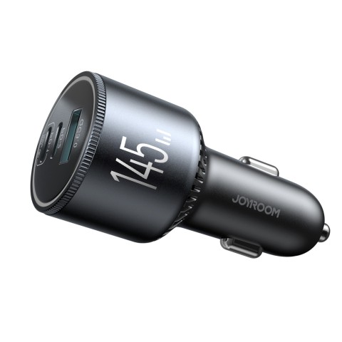 
USB-A USB-C automobilinis įkroviklis su 145 W laidu – tamsiai pilkas
