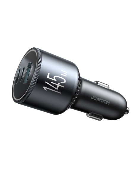 
USB-A USB-C automobilinis įkroviklis su 145 W laidu – tamsiai pilkas
