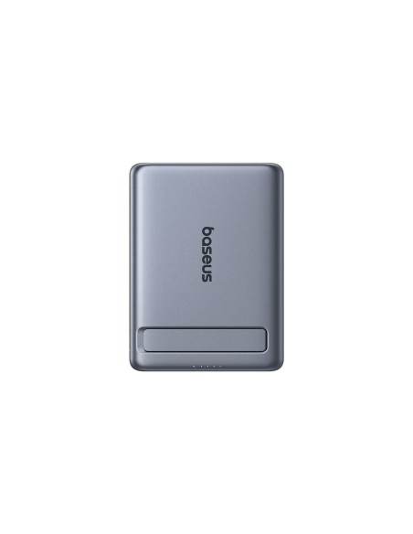 
Itin plonas 5000 mAh talpos išorinis akumuliatorius su stovu ir „PicoGo AM31 Qi2 MagSafe 20W“ laidu – pilkas
