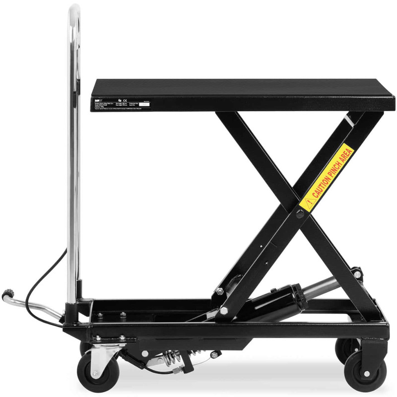 Žirklinis stalo vežimėlis transportiniam kėlimui 708 x 405 mm 150 kg