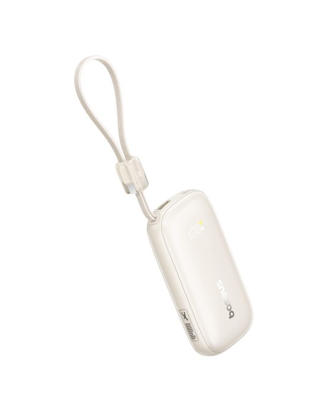
„EnerFill FC21 Qpow 3 Ultra“ 10000 mAh 22,5 W išorinė baterija su laido dirželiu - smėlio spalvos
