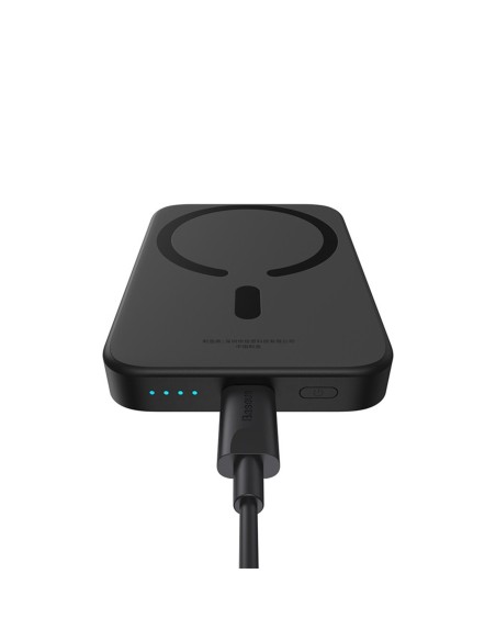 
6000mAh 20W indukcinis išorinis akumuliatorius su USB-C laidu, magnetiniu „Mini Air“ – juodas
