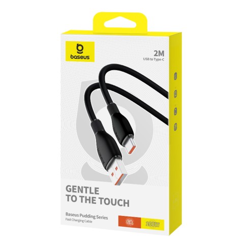 
USB-A - USB-C Pudding serijos 100W 2m kabelis - juodas
