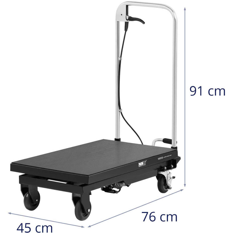 Žirklinis stalo vežimėlis transportiniam kėlimui 708 x 405 mm 150 kg