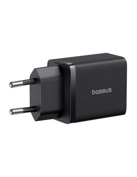 
„Cube Pro“ 30 W USB-C ir USB-A sieninis įkroviklis – juodas
