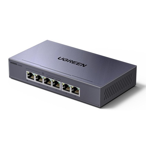 
6 prievadų 1 Gb/ s Ethernet tinklo komutatorius su PoE – pilkas
