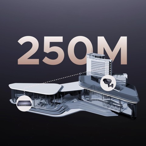 
6 prievadų 1 Gb/ s Ethernet tinklo komutatorius su PoE – pilkas
