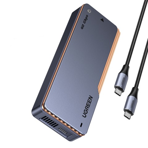 
M.2 NVMe SSD korpusas su aktyviu aušinimu, USB4 40Gb/ s – pilkas
